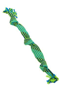Hračka pes Buster pískací lano modrozelená 58cm L