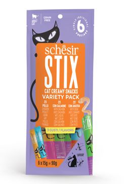 Levně Schesir Cat Pochoutka Stix Liquid Snack Variety 6x15g