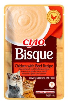 Levně Churu Cat Ciao Bisque Chicken With Beef Recipe 40g