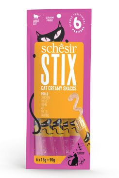 Levně Schesir Cat pochoutka stix liquid snack kuře 6x15g