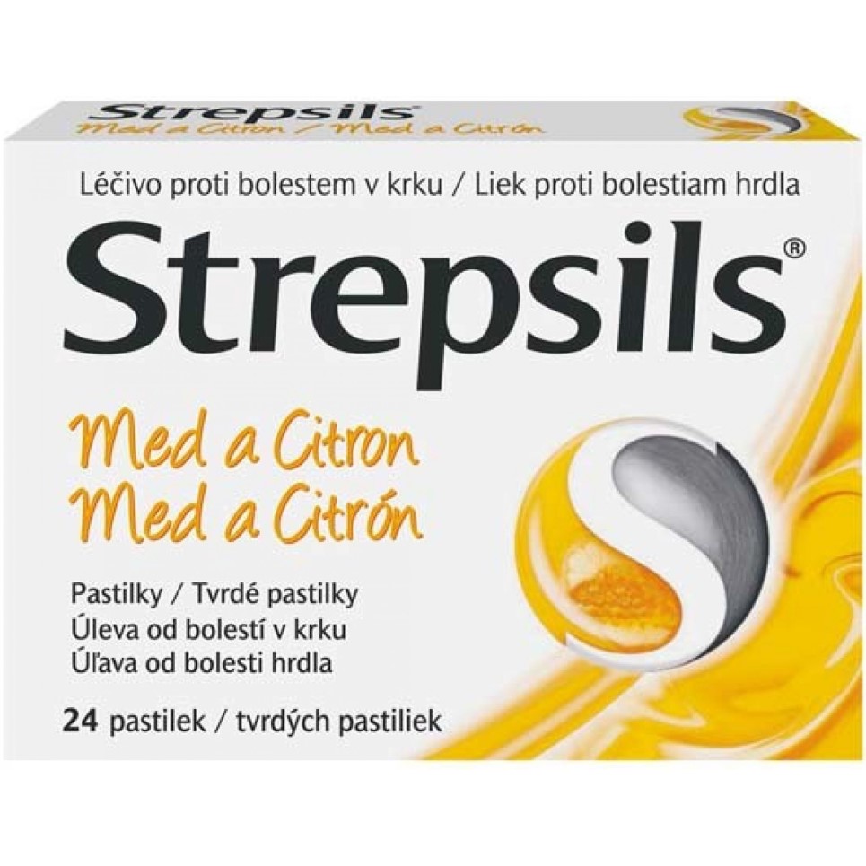 Levně Strepsils med a citron 24 pastilek
