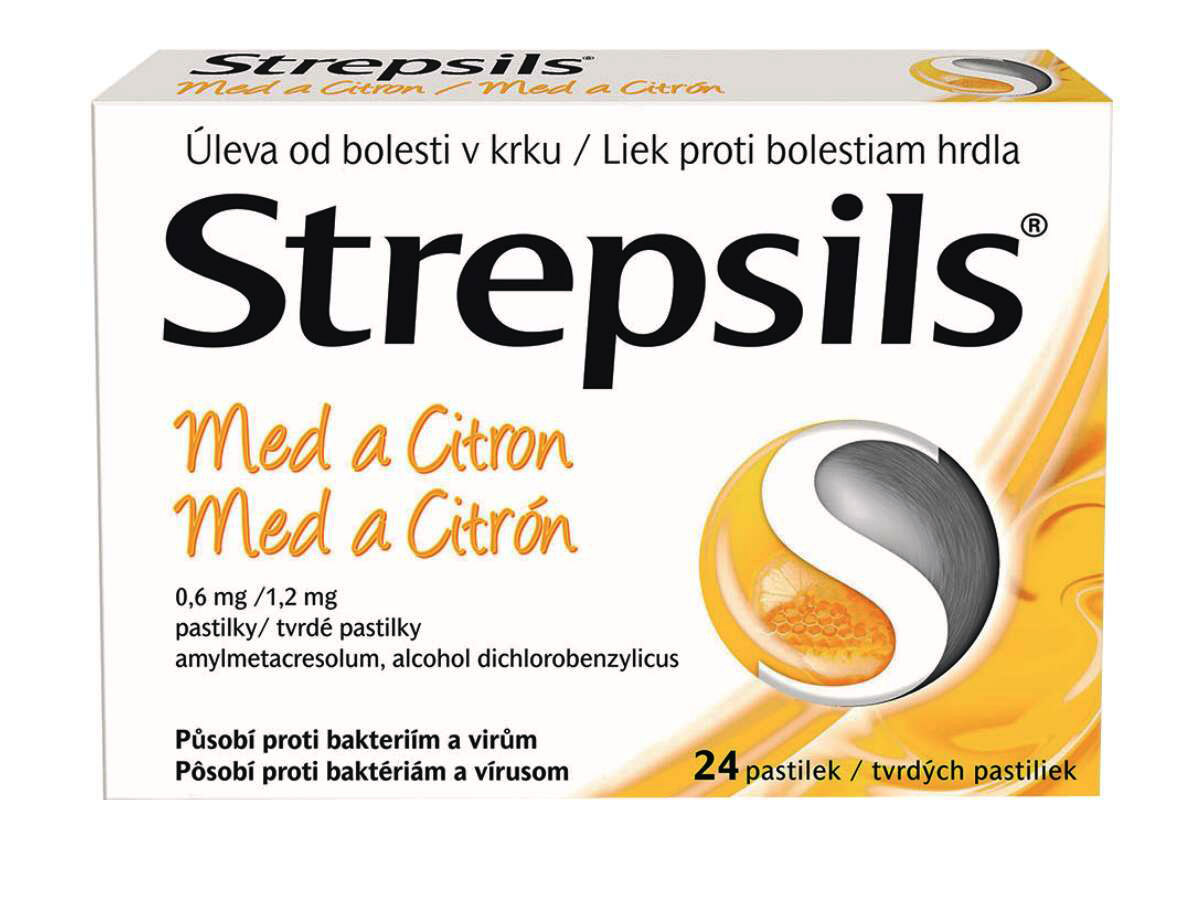 Levně Strepsils Med A Citron 0,6mg/1,2mg pastilka 24